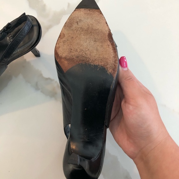 Stuart Weitzman Leather Point Heels - Picture 4 of 8